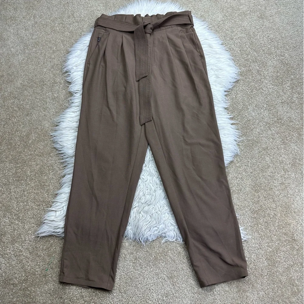 Athleta Skyline Plaid Pant II Brown Plaid_4